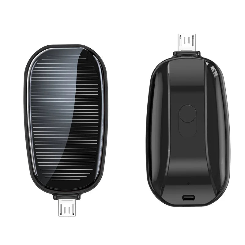 Emergency Solar Mini Portable Power Bank Keychain Portable Charger Small Outdoor Camping External Battery For iPhone and Xiaomi