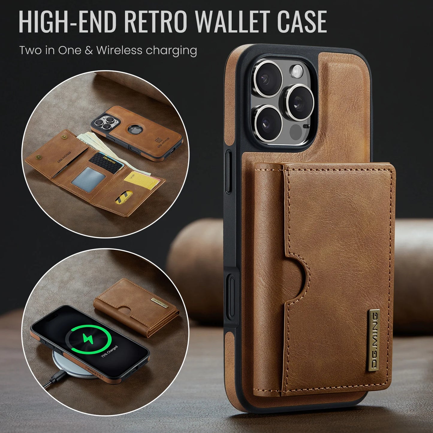 Magnetic Leather Wallet Card Phone Case For iPhone 17E 17 Air 16E 16 Pro Max 15 Plus 14 13 12 11 Flip Wireless Charging Cover