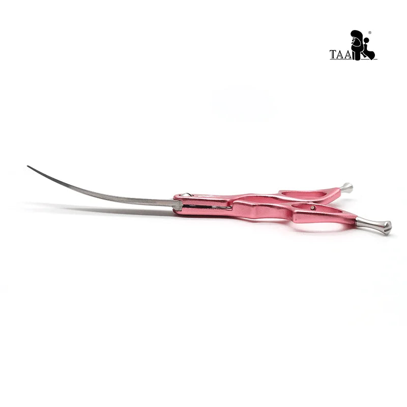 TAA Dog Scissors Professional Pet Grooming Scissors 6 Inch Curved Scissors for Dog Cat Grooming Shears Ultra-Light Cutter H-01