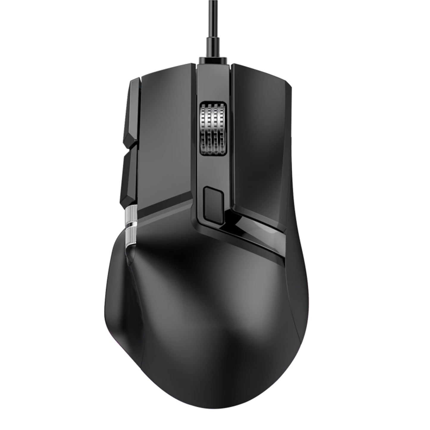 RGB Wired Gaming Mouse 7 Lighting Modes Dual Scroll Wheels Macro Programmable 1200-12400 DPI Ergonomic Design for PC Gamer