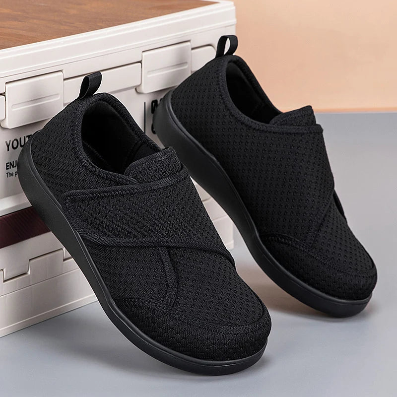 Men Women Open Shoes for Elderly Adjustable Diabetic Shoes Swollen Foot Fat Wide Hallux Valgus Bunion Orthopedics Thumb Eversion