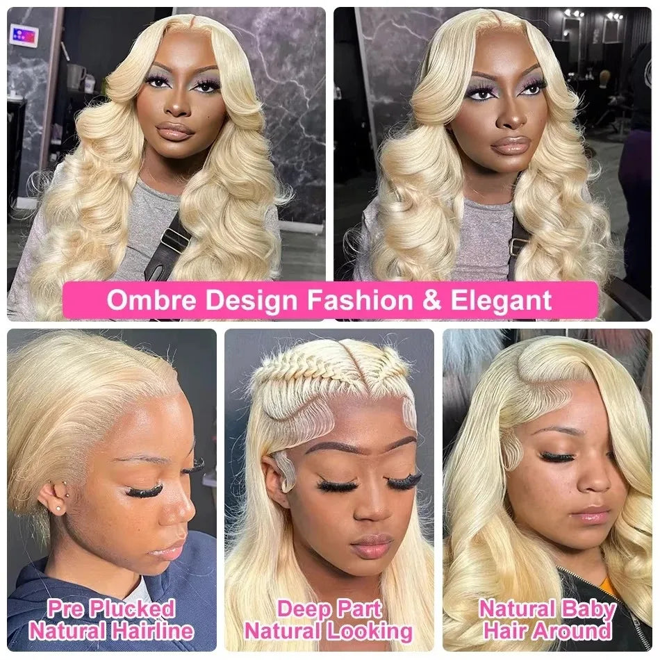 White Wig Body Wavy Lace Front Wig 13x4 HD Heat Fiber Pre Plucked Synthetic And Blend For Women Daily Wear Clearance Cosplay