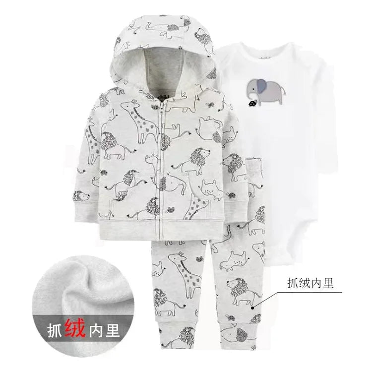 3-piece Suit Summer Baby Clothes Sets Baby Short Sleeve Shorts Cover Clothes Cute Girls Bebe Children Cotton 100% Clothing 6-24M