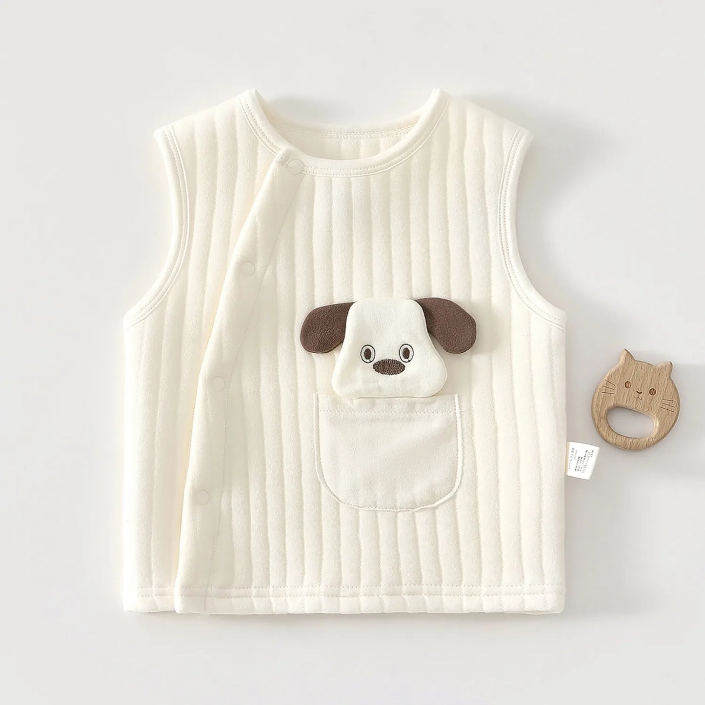 Baby Vest Autumn and Winter Warm and Thick Clothes Baby Vest Sleeveless Jacket for Children Aged 0-3