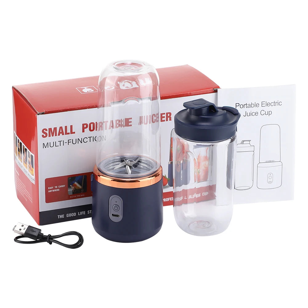 6 Color 400ml Portable USB Blender Electric Travel Juicer Cup For Smoothie Milkshake Kitchen Mini Mixer Tool
