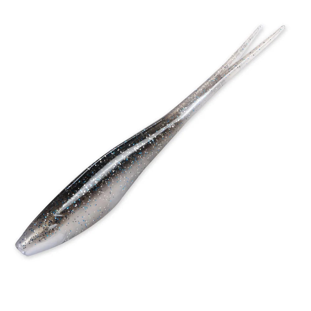 JOHNCOO 3pcs Floating Drop Shotting Soft Bait Fishing Lure 180mm V-shape Split Tail Swimbait Worm Topwater 18g
