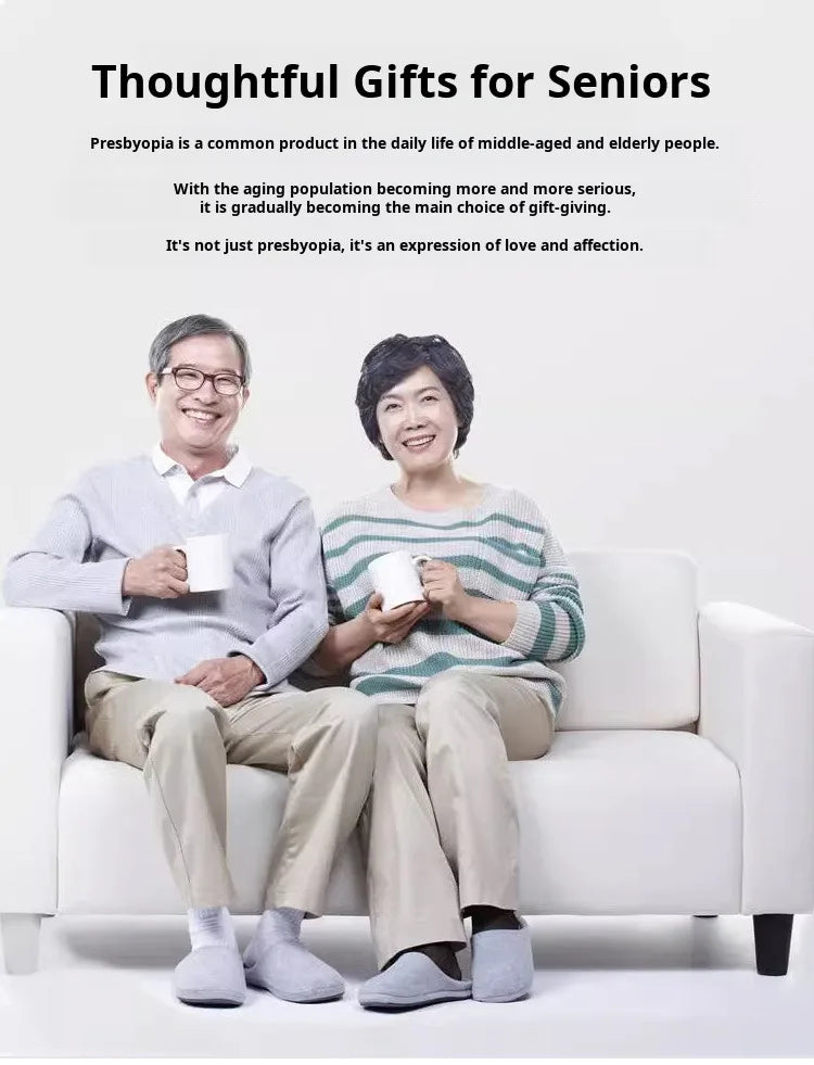 1/2PCS Smart Zoom Reading Glasses Ultra Clear Presbyopia Glasses Lightweight Anti-Blue Anti-Fatigue Auto Zoom Magnifier