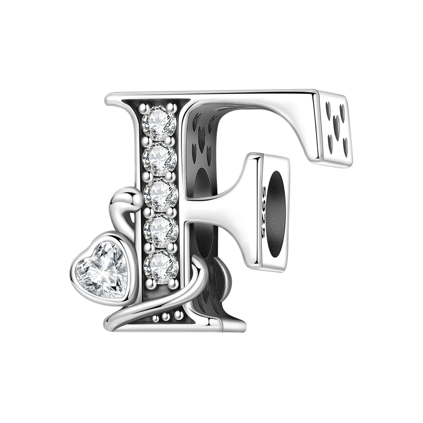 2026 New 925 Sterling Silver Zircon Scroll Grass Pattern 26 Letter Bead Charms for Women Fit DIY Bracelet Necklace Jewelry Gift