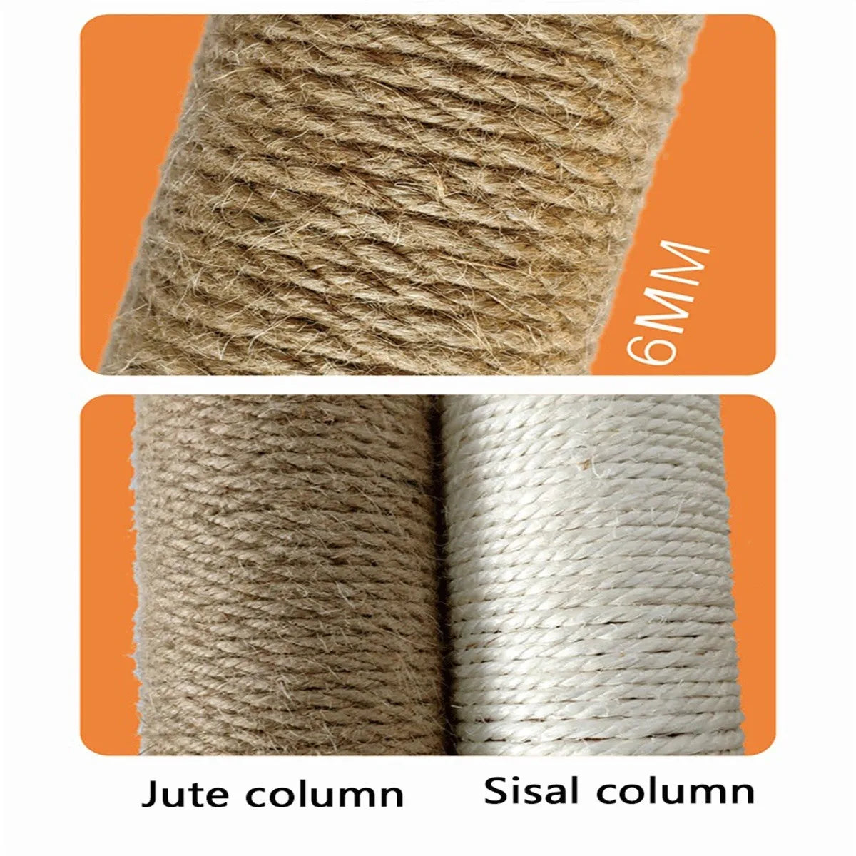 PVC Cat Scratching Post for Cat Tree DIY Cat Climbing Frame Replacement Post Kitten Toy Sisal Rope Entangle Scratch Furniture