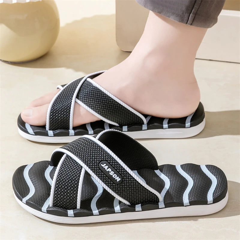 Couple Style Men's and Women's New Summer Beach Shoes Lightweight Flip-Flops Non-Slip Large Size Slippers Thick-Soled Anti-Odor