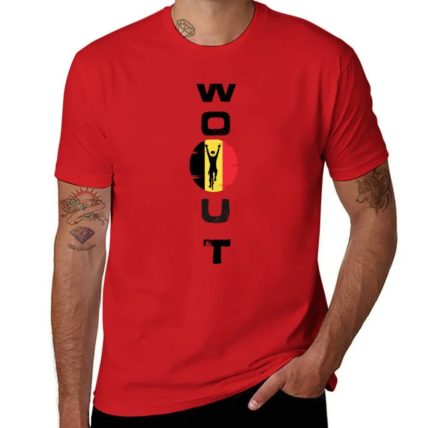 wout van aert T-Shirt cute clothes man clothes summer top quick-drying funny t shirts men
