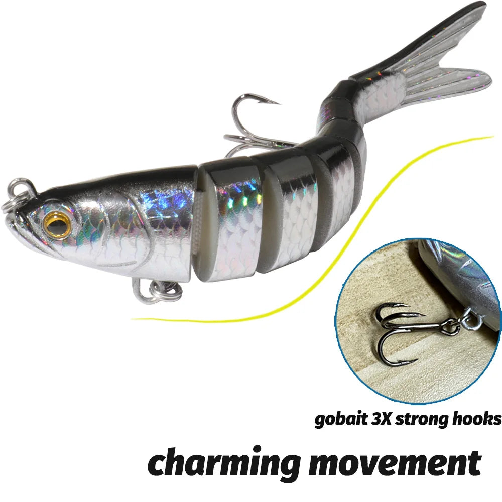 Swimbait 11g 16g 27g Joint Bait Slow Sinking Bionic Fish Swimming Pesca Bass Treble Hook Carp Fishing Tackle 8 Segment Hard Lure