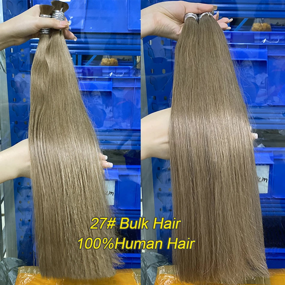 Human Hair Bulk No Weft Virgin Remy Hair Vietnamese Hair Straight Hair Bulk Real Natural Hair No Weft For Braiding Wholesale