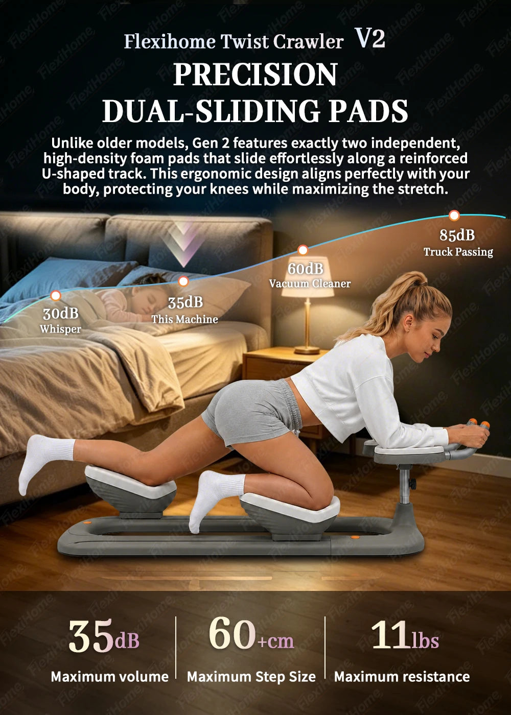 Flexihome ABS Home Training Back Stretching Crawling Machine Waist Workout Fitness Portable Lightweight