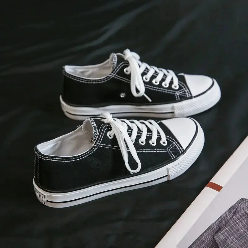 Women's Canvas Shoes Spring Autumn Universal Platform Flat Heel Synthetic Inner Material Rubber Sole Magic Tape Casual Shoes