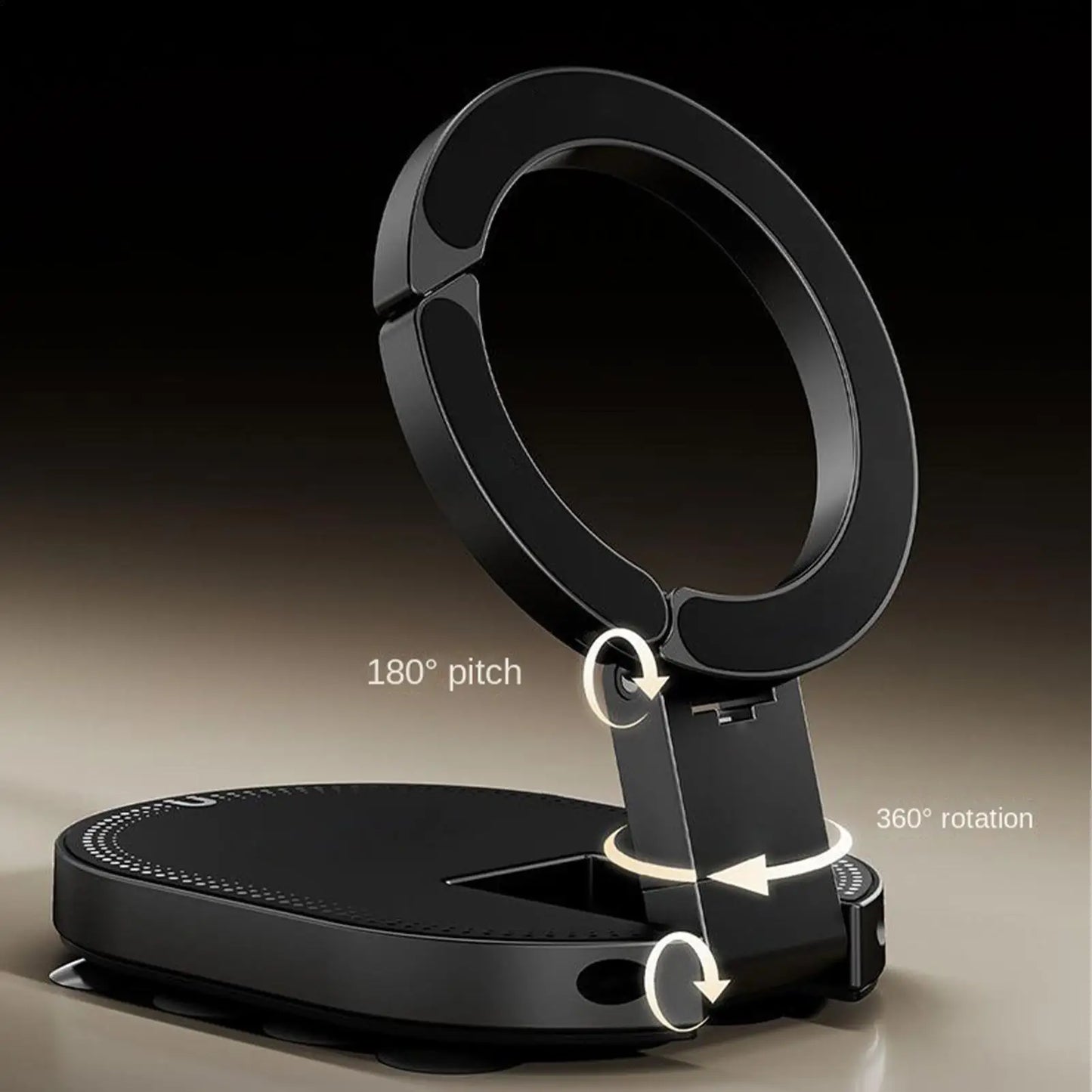 Magnetic Smartphone Desktop Stand With Suction Cup for iPhone Mini Pocket Stand for Glass Windows Laptop 360 Degree Adjustable