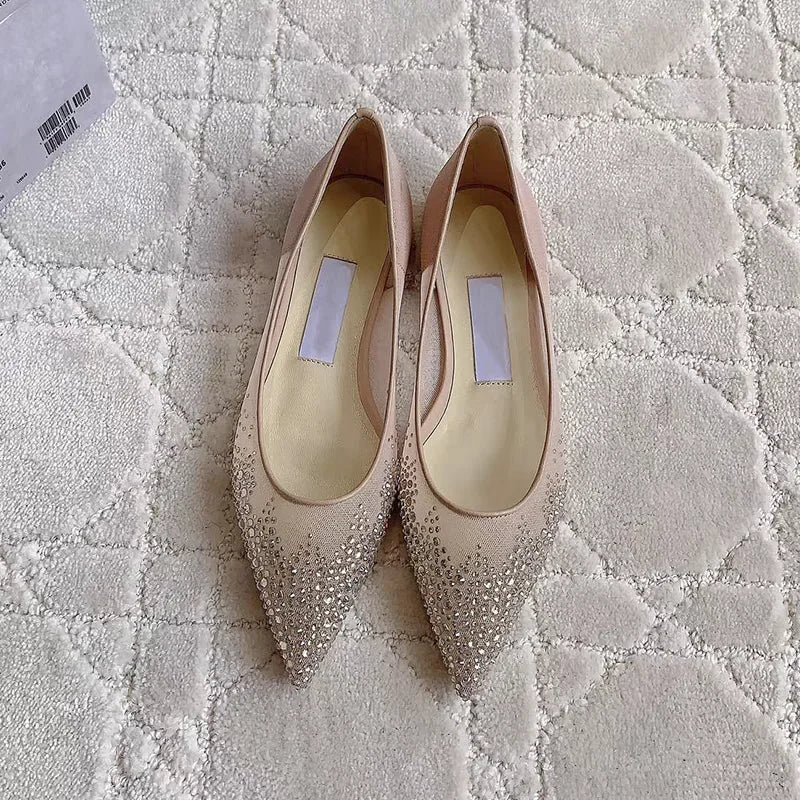 2026 European and American Women's New Mesh Pointed High Heels Shallow Mouth Sexy Fashion Shoes