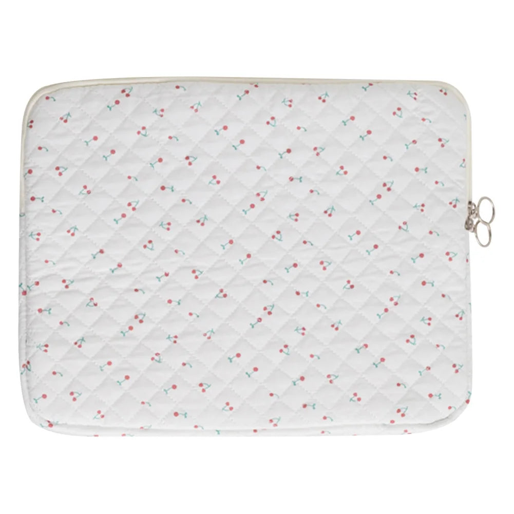Flower Printed Laptop Sleeve Case Bag for Quilted Protective Laptop Case Computer Sleeve Clutches for 11-15 Inch Laptop Tablet