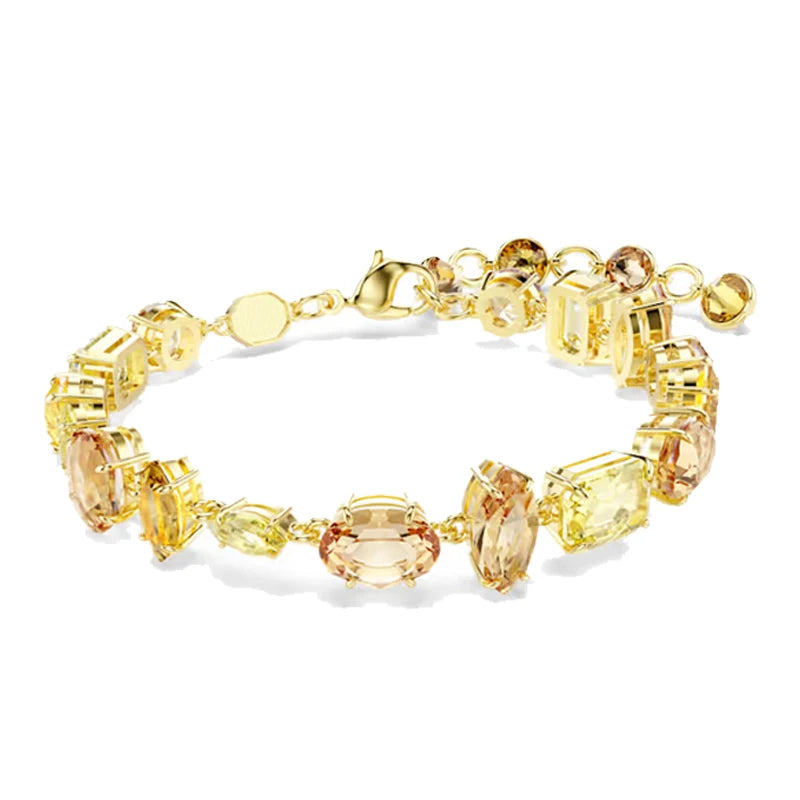 Original 2025 New Trend Fine Jewelry Set Charm Gold Candy Crystal Fashion Necklace Bracelet Earring for Women's Anniversary Gift