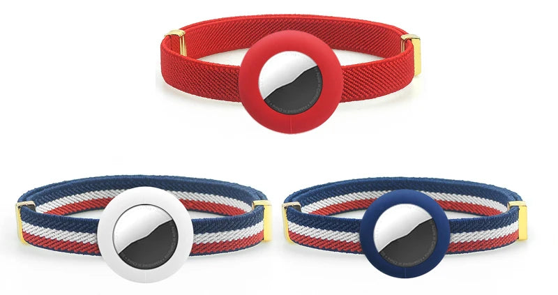 Cute Breakaway Cat Collar with Customized Name Tag Elastic GPS Tracker Kitten Collar with Air Tag Holder Adjustable Pets Collars