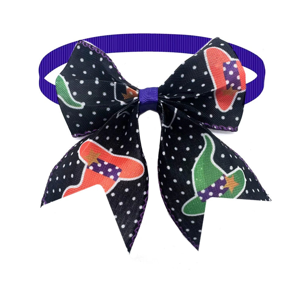 30/50 Pcs Holiday Pet Dog Bow Ties Puppy Halloween Collar Dog Bow Tie Design Puppy Collar for Small Dog Cat Grooming Products