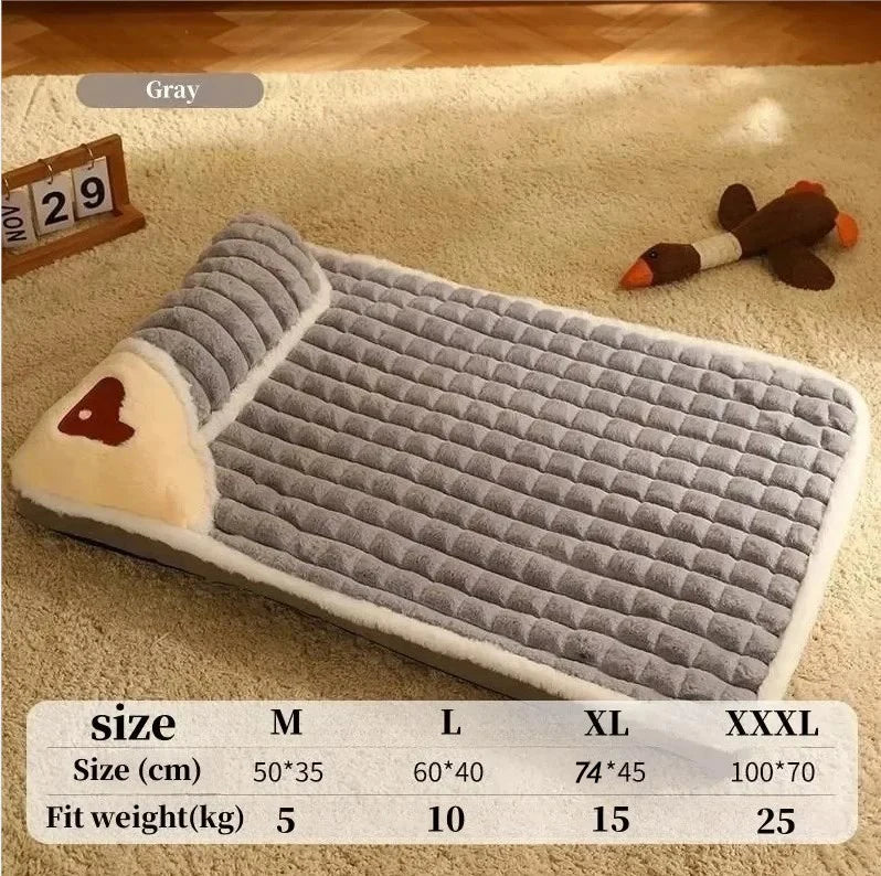 Pet Dog Bed Washable Winter Dog Mat Removable Protect Cervical Spine Thickened Dog House Indoor For Small Medium Large Dogs Bed