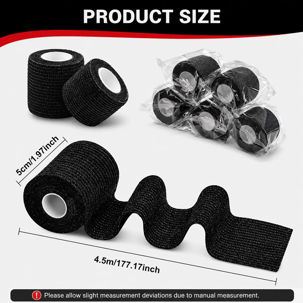 12/6/3pcs Tattoo Grip Cover Wrap Tape Self-Adhesive Breathable Elastic Bandage Waterproof Athletic Bandage Wraps Accessories