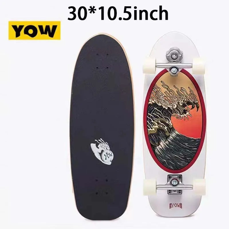 land surf YOW skateboard longboards whole kits good quality spring system branded with trucks wheels bearings and tool