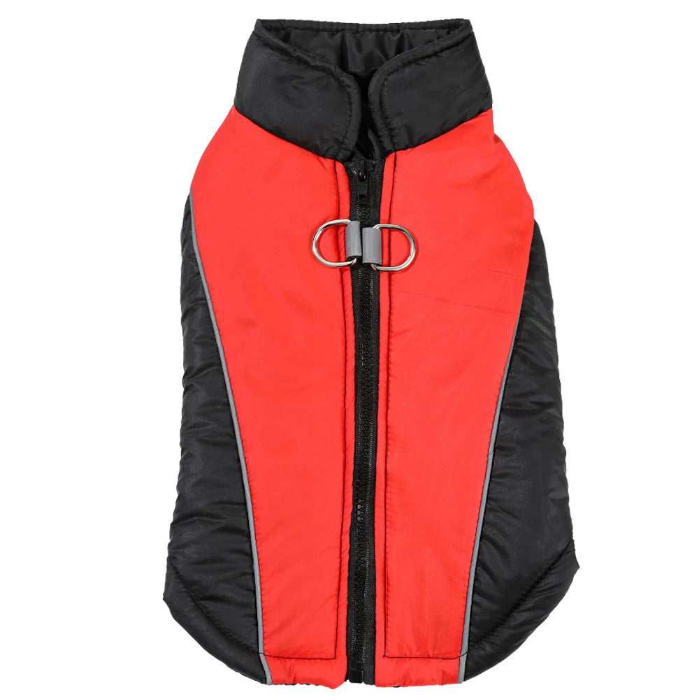 Winter Dog Clothes Reflective Waterproof Pet Jacket Vest For Small Medium Dogs Cat Chihuahua Pug Coat With D-ring Pug Outfits