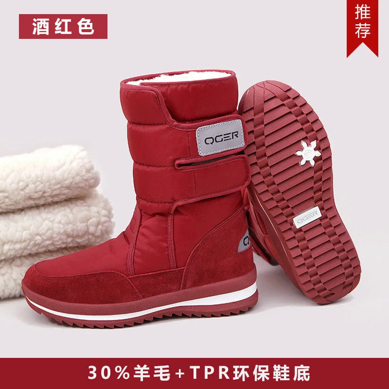 Women Snow Boots Space Deer Waterproof Dropshipping With Fur Casual Ladies Work Safety Shoes Birthday  Gift Present