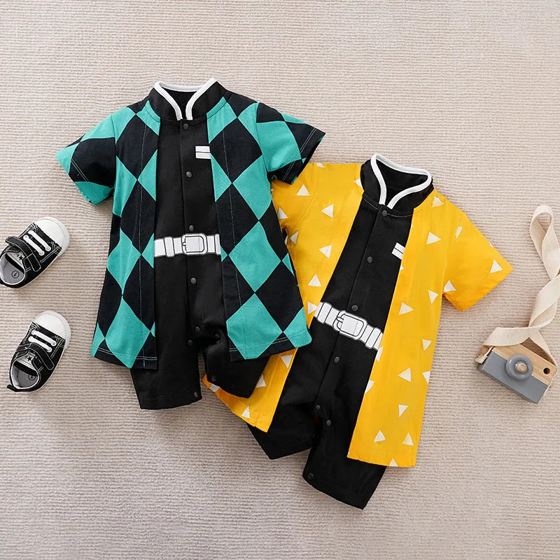 Baby Boy Clothes Toddler Vegeta Akatsuki Anime Romper Newborn Costume Summer Breathable Climbing Clothes Infant Cosplay Jumpsuit