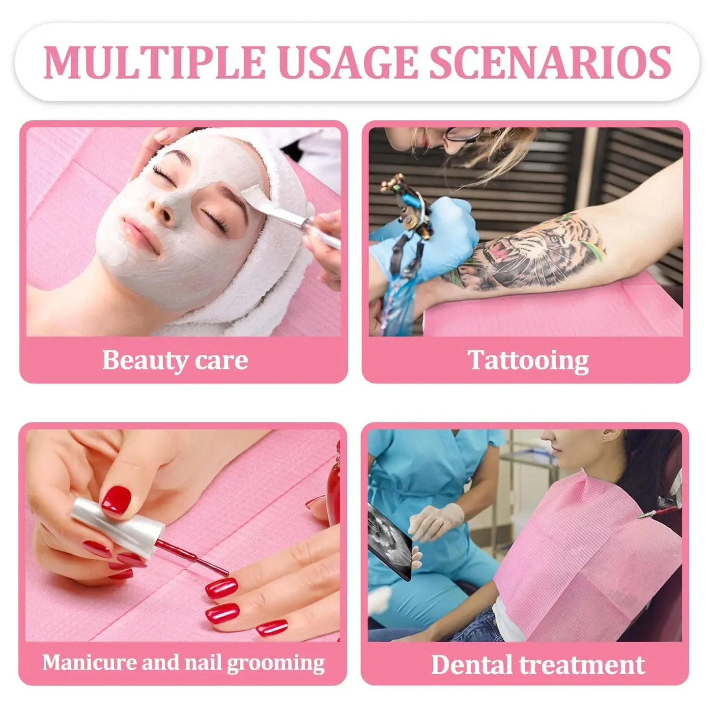 100/50/30/15/5PCS Disposable Nail Mats Fordable Nail Paper Towels for Table Acrylic Nail Practice Sheet Nail Art Table Mats
