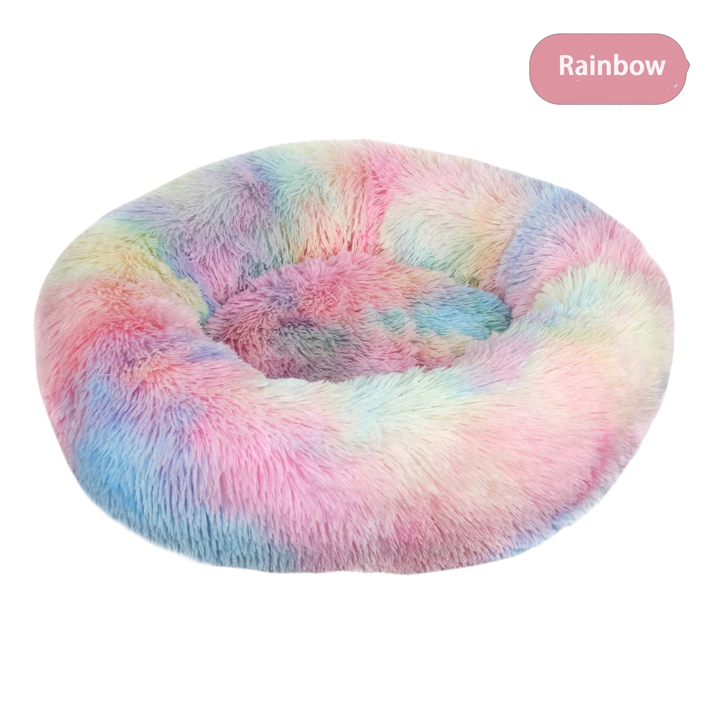 Round Dog Bed Long Plush Pet Kennel Washable Cat House Soft Cotton Mats Sofa For Small Large Dog Chihuahua Dog Basket Pet Bed