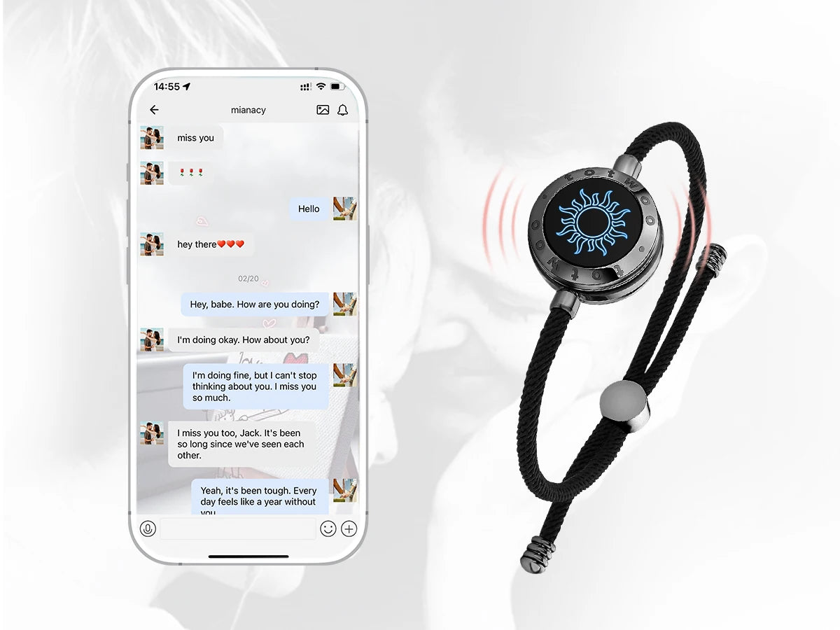 Totwoo Touch Single Bracelet - Long Distance Touch Bracelet Light up and Vibration Relationship Love Baracelet Smart Jewelry