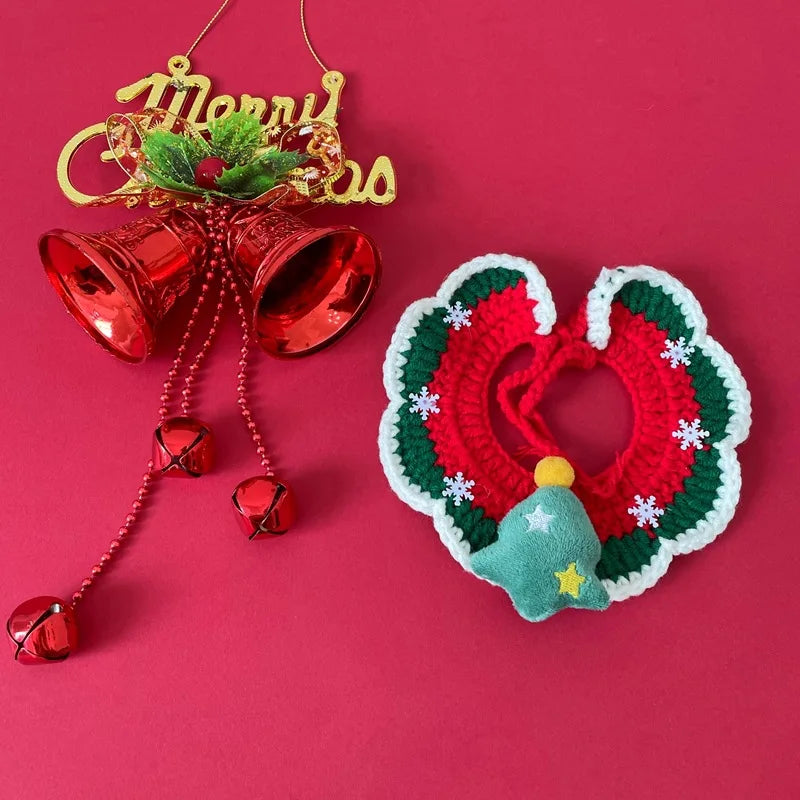 Cat Christmas Clothing Dog Cat Collar Christmas Cute Sweet Pet Scarf Bow Cat Dog Christmas Clothing Cat Accessories