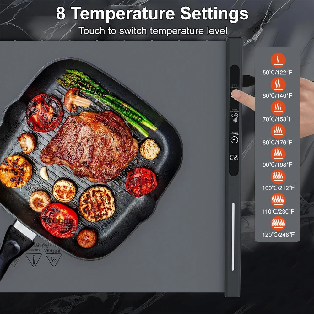 Electric Heating Plate Silicone Dining Table Food Warmer Mat Fast Warming Food Coffee Heater Tray Foldable Food Warming Plate