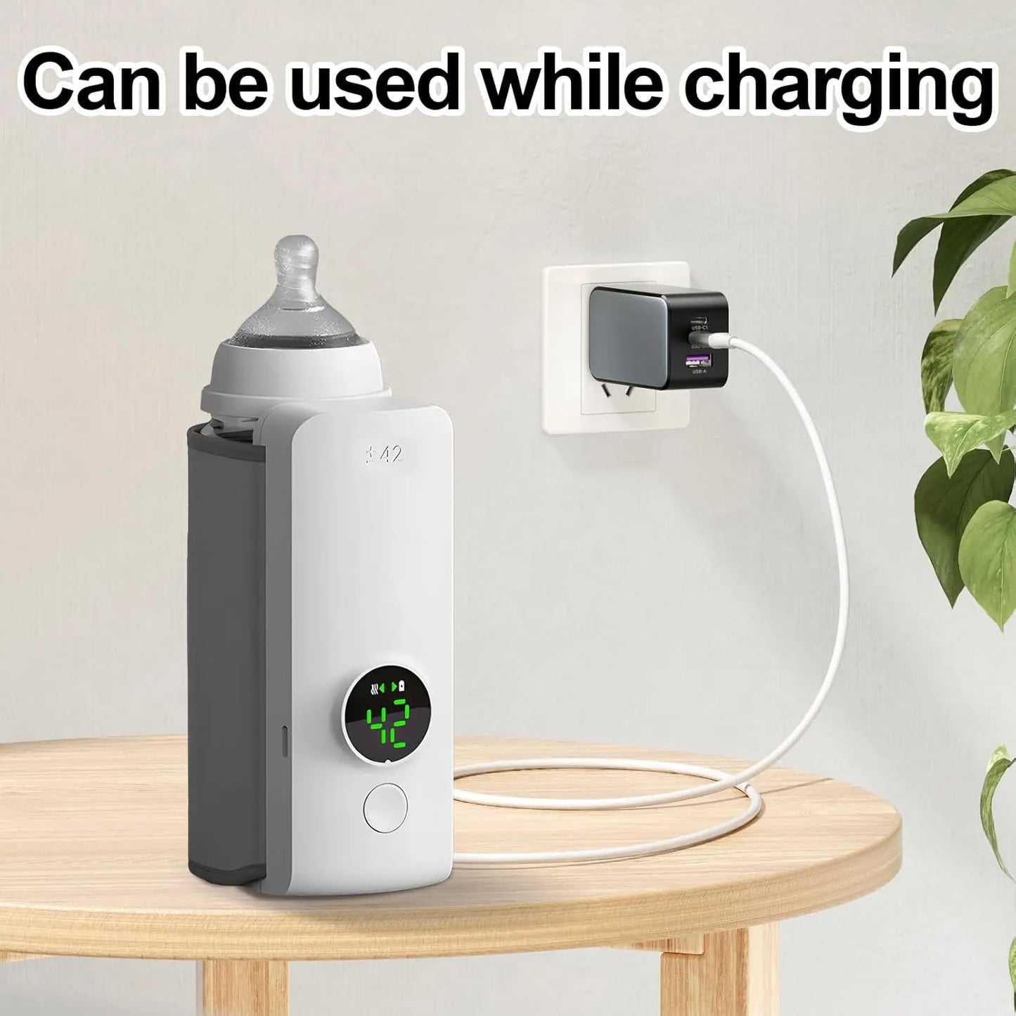 NNQ-2 Portable Bottle Warmer with 6000mAh High-Capacity Rechargeable Battery
