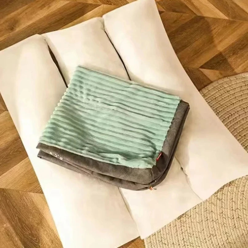 Winter Warm Pet Dog Bed Corduroy Dog Sleeping Mat Soft Pet Mat for Small Medium Large Dogs Detachable Washable Puppy Bed Retail