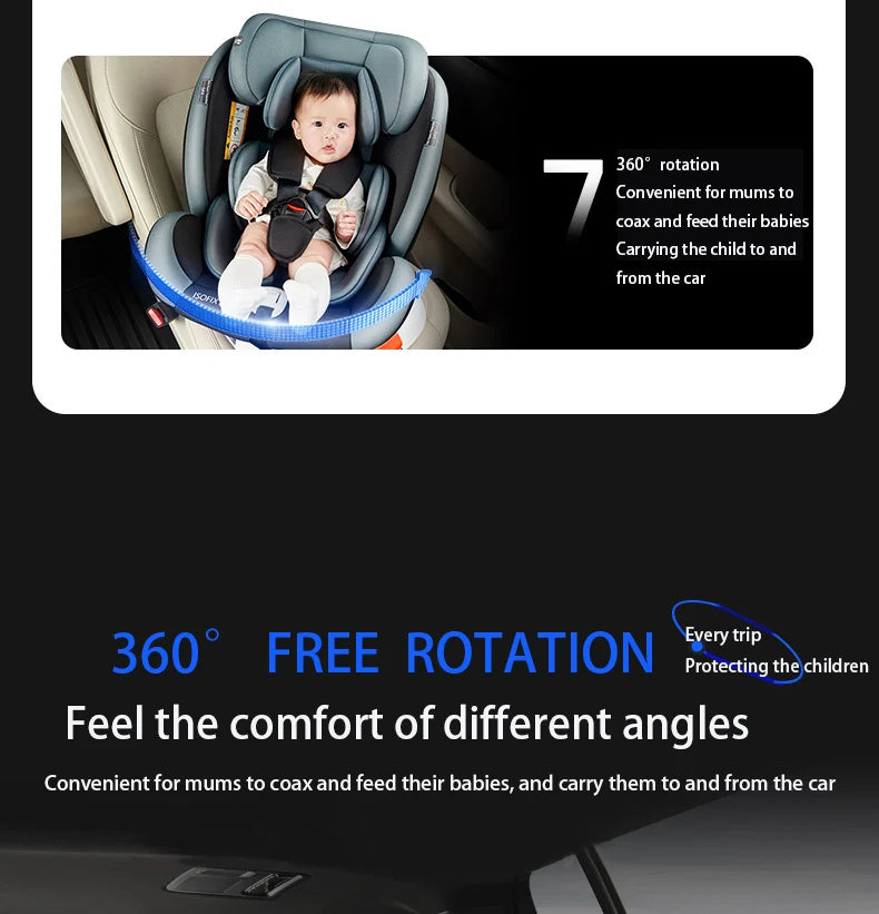 Baby Car Seats Infant Safety Car Seats Child Safety Booster Car Seats Convertible Child Safety Car Seats with Isofix for 0-12Y