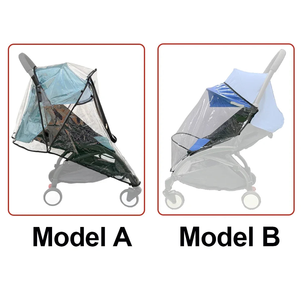 MomTan® Baby Stroller Accessories Compatible With Babyzen YOYO2 YOYO 3, Stroller Bumper &15 CM Foot Board & Rain Cover For YOYO