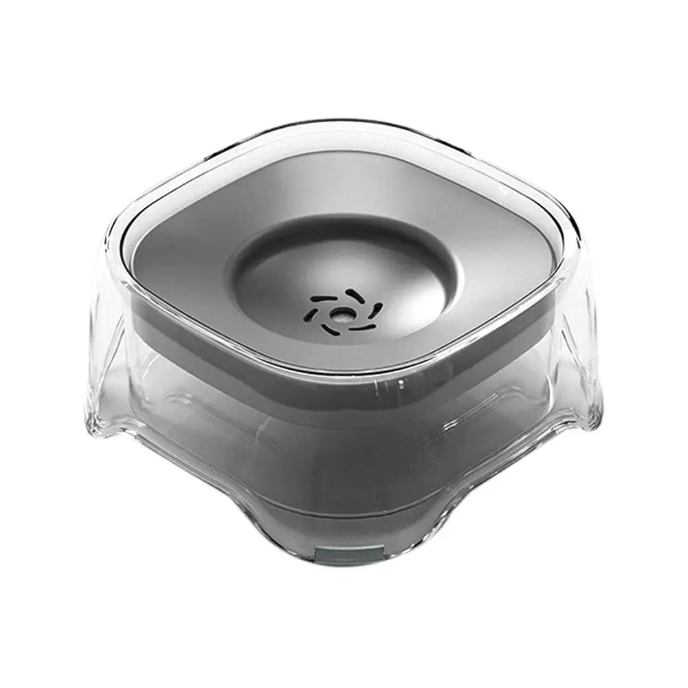 2L Anti-Spill Cat Dog Bowl Water Drinker Feeder Transparent Floating Pet Dogs Water Dispenser Keep Water Clean & Pets' Chin Dry