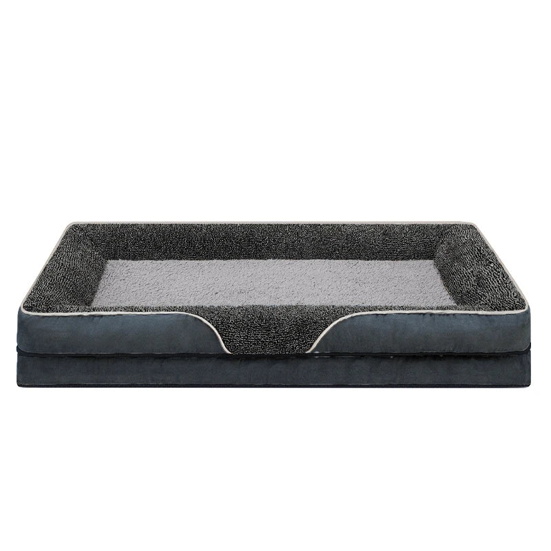 Removable washable pet dog sofa and dog bed for all seasons, pet bed sofa, comfortable and soft cat sofa bed with raised edges,