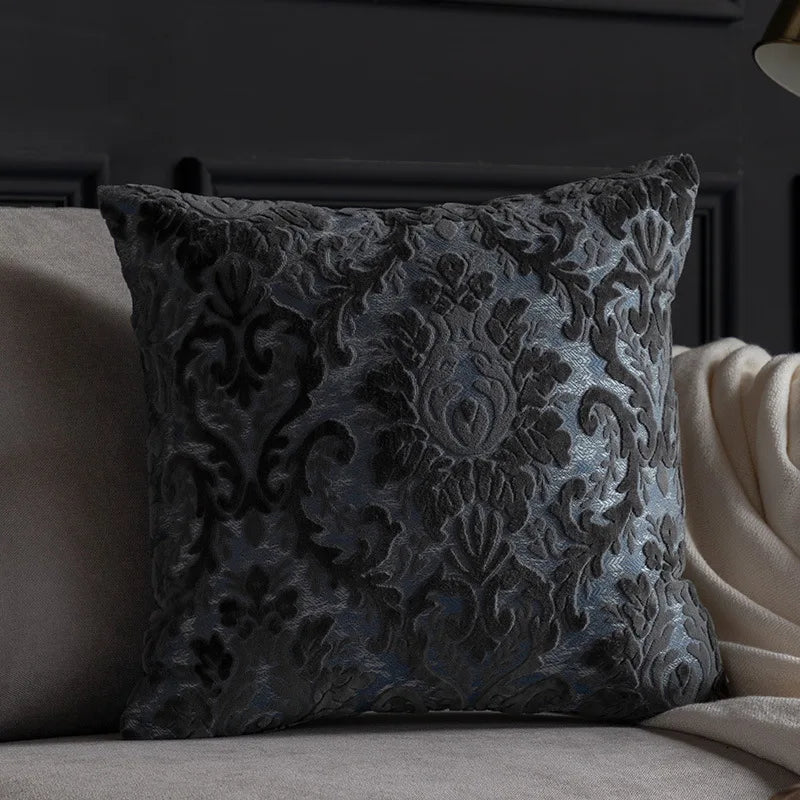 45x45/50x50cm Luxury Cut Velvet Sofa Pillow Cover Modern Nordic Cushion Case Living Room Villa Model Room Matching Velvet Back