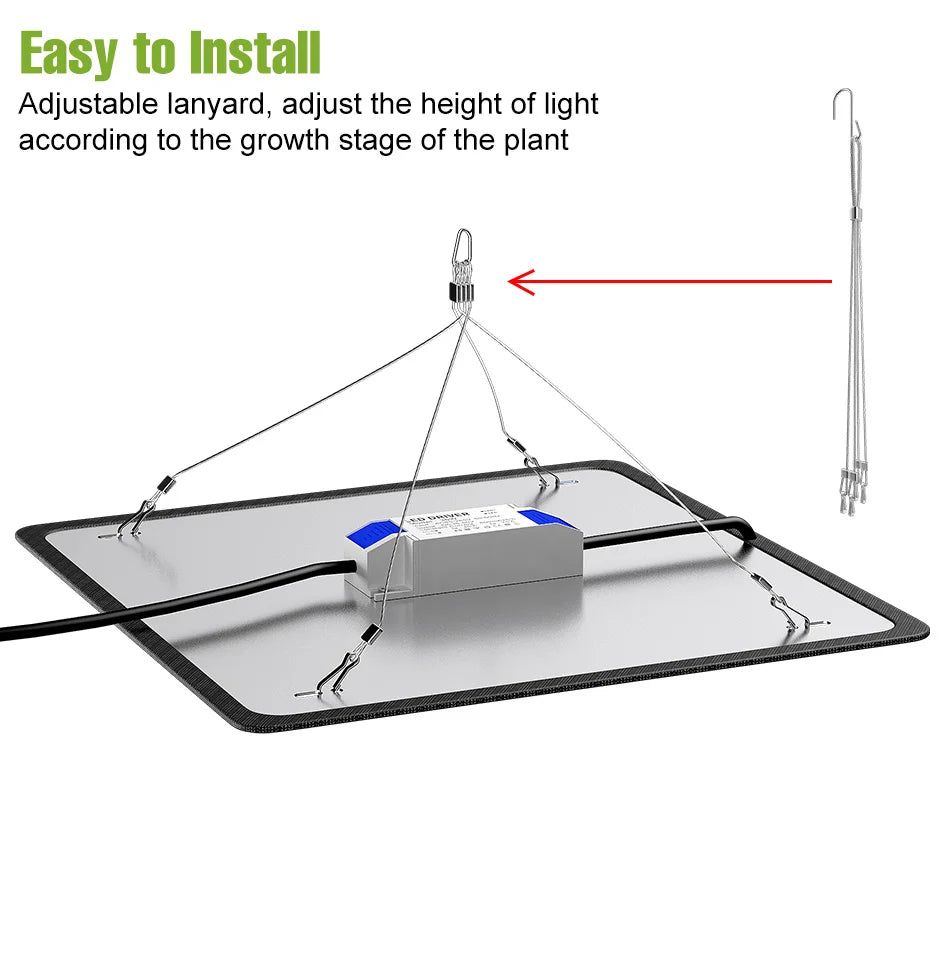 200W LED Grow Light Full Spectrum Quantum Board Plant Cultivation Lamp For Indoor Potted Flower Greenhouse Tent Tomato Vegetable