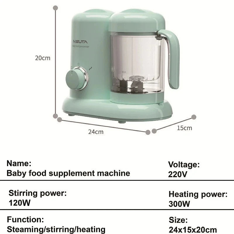 300W Baby Food Cook Mixer Steamer Multifunctional Fruit Vegetable Food Processor Solid Food Machine Electric Meat Grinder 220V