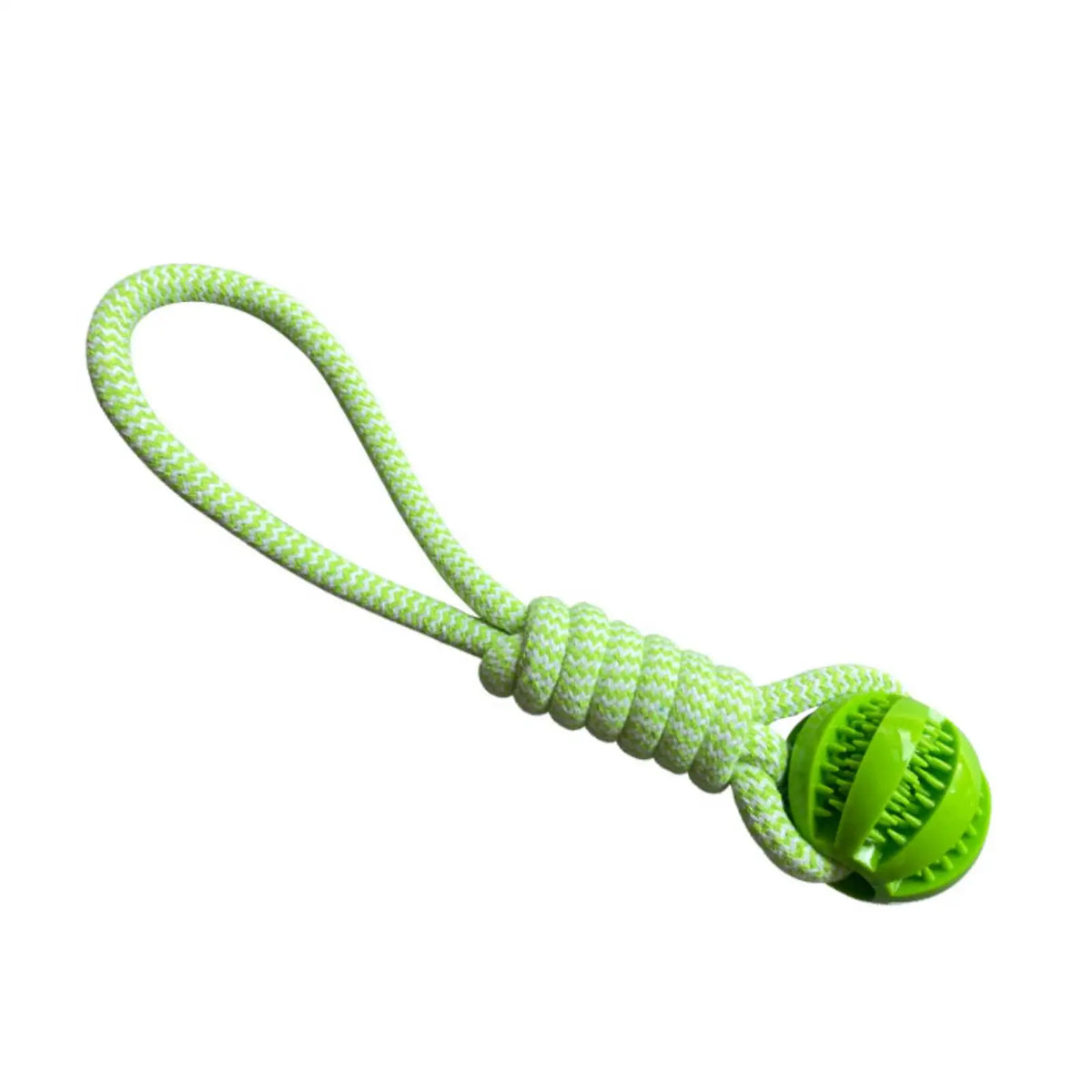 Pet Toy for Dogs, Durable Cotton Rope Hand-Held Treat-Dispensing Ball, Teeth-Cleaning and Training Interactive Puzzle Toy Ball