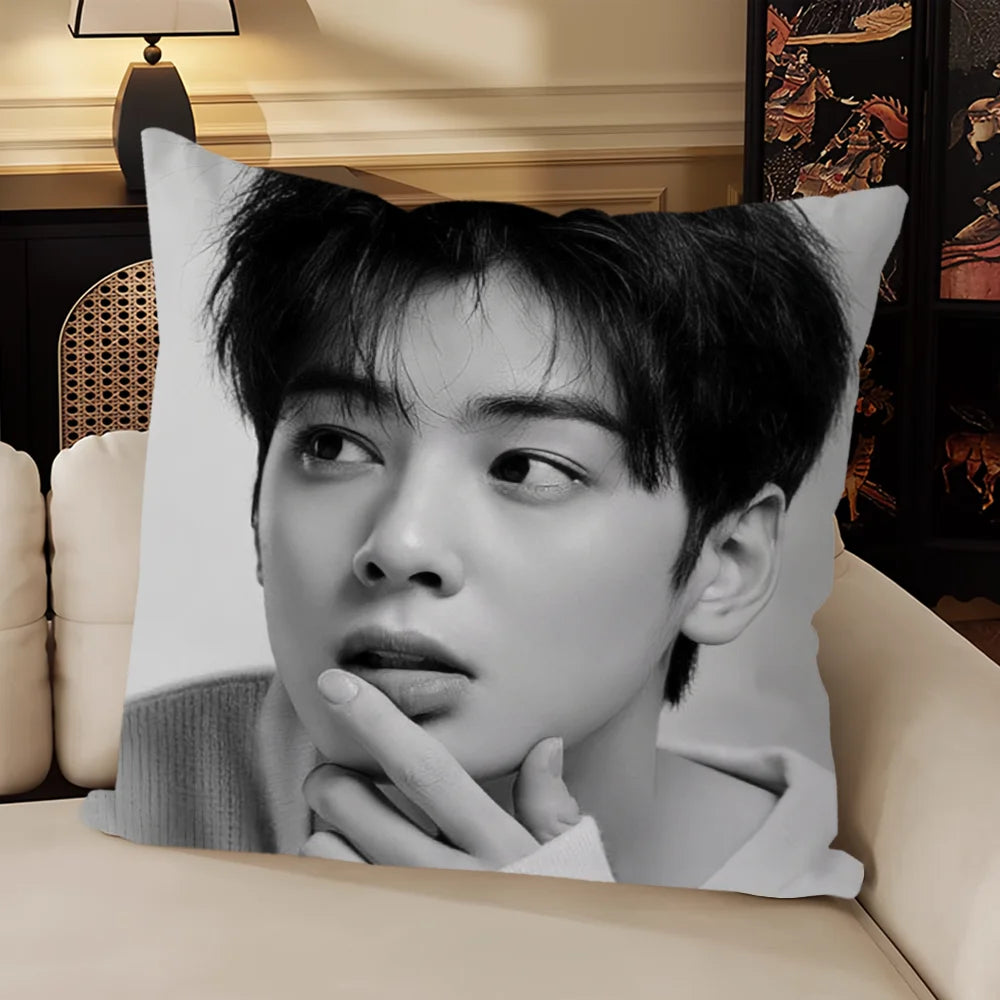 Korea Singer C-Cha Eun Woo Cushion Cover Sofa Living Room Bedroom Headboard Backrest Cushion Square Cushion Nap Time Pillow Case