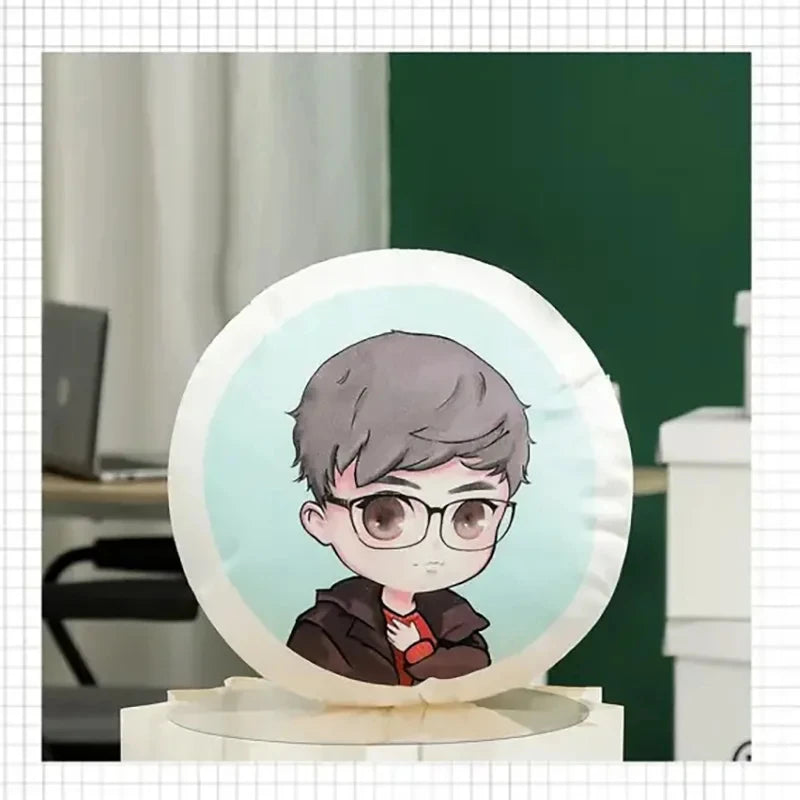Custom Round Pillow - Customize Photo, Logo, Anime or Idol Picture, Soft Plush Cushion for Home/Car/Office Personalized Gift 1PC
