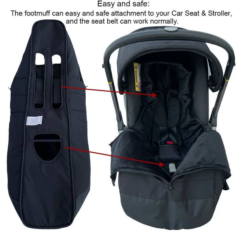 Stroller Accessories Footmuff Waterproof Warm Compatible With Doona Stroller, Universal Car Seat