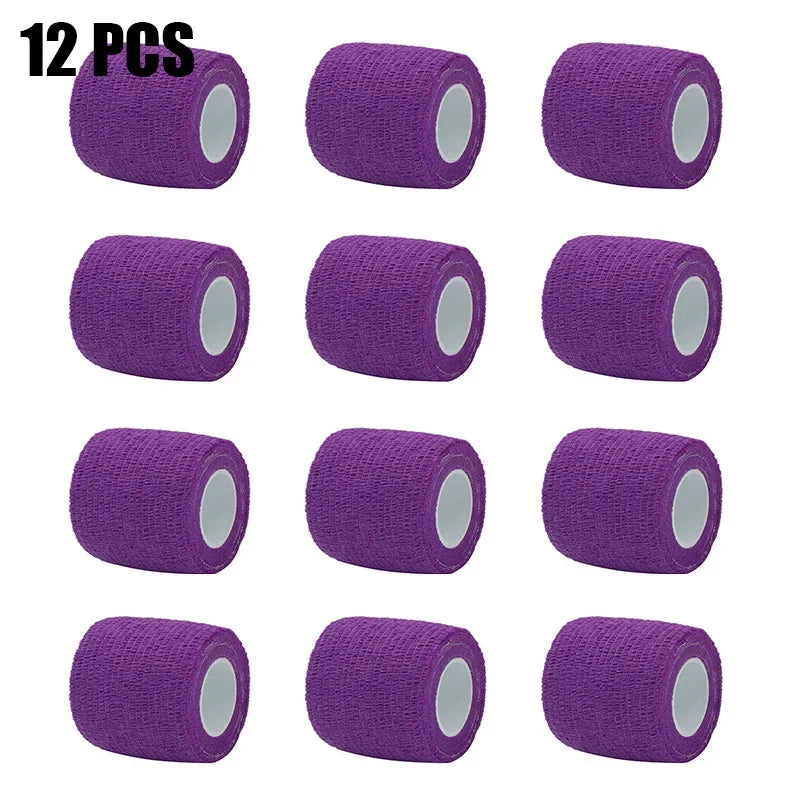 6/12/24pcs Self Adhesive Bandage Wrap, Cohesive Bandage Wrap for Sport & Athletic, Breathable Vet Wrap for Wounds